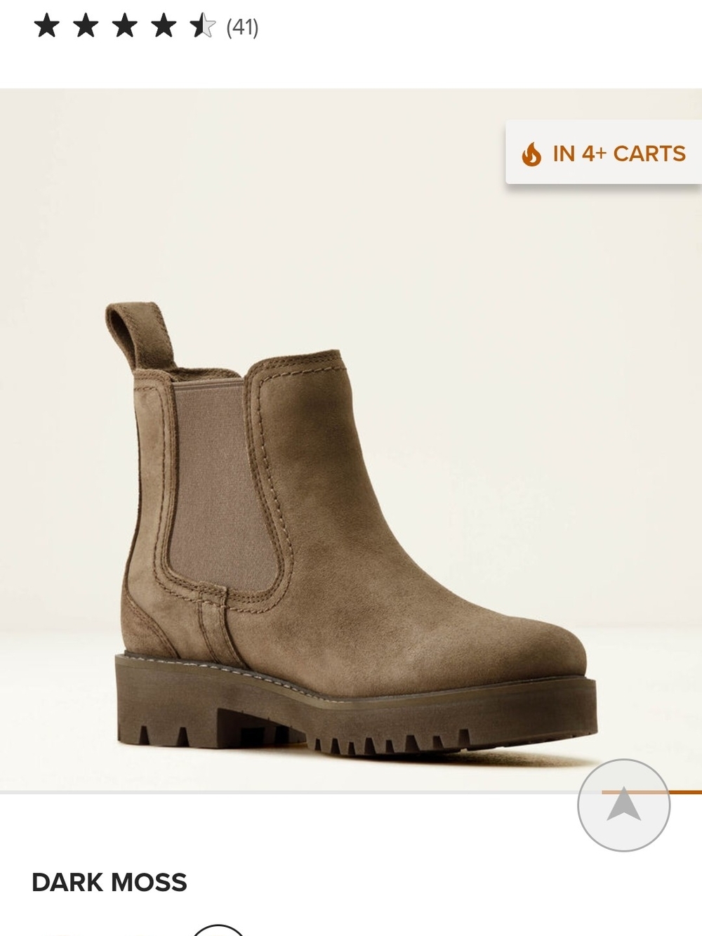 Ariat Wexford Lug Chelsea Boots Dark Moss
